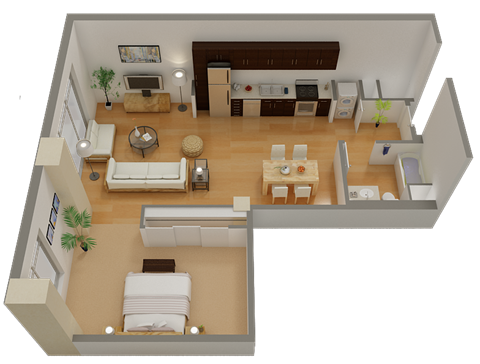 800J Lofts A61 Studio Apartment Sacramento CA